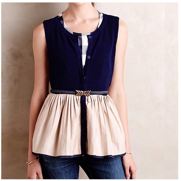 EUC Moth Darcy Peplum Blouse - Picture 2 of 7